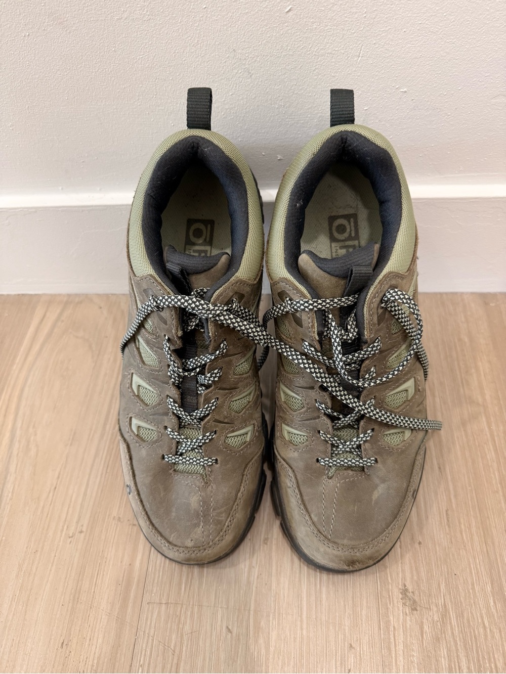 Women’s Oboz Olive Green Athletic Trail Shoes — Cushioned Everyday Support